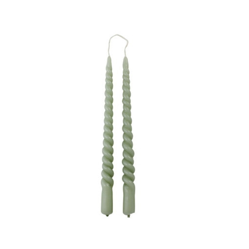 Dinerkaars Swirl dusty green (set van 2 stuks)