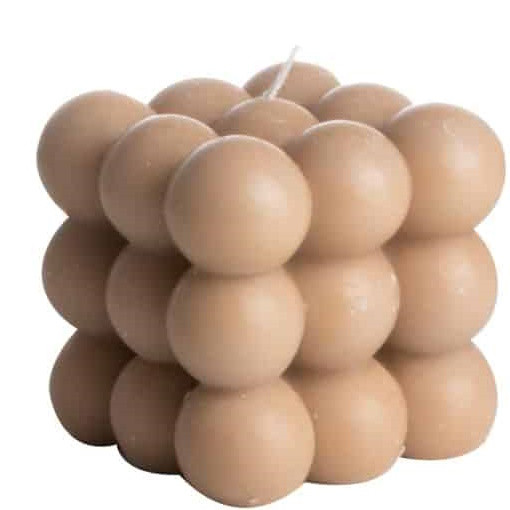 Cube Kubus kaars Taupe