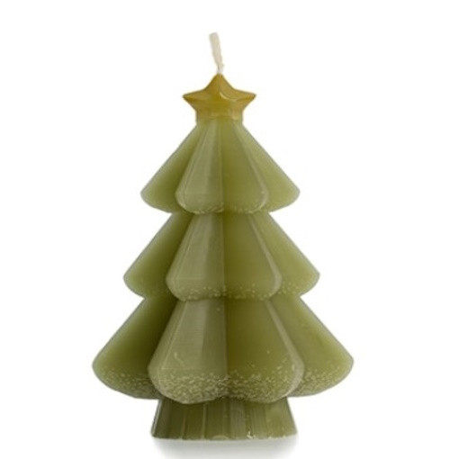 Kerstboom star, kleur tijm, 5,4x9 cm
