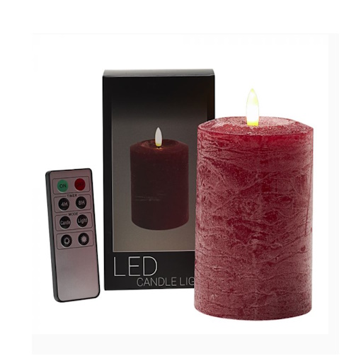 LED kaars Wijnrood