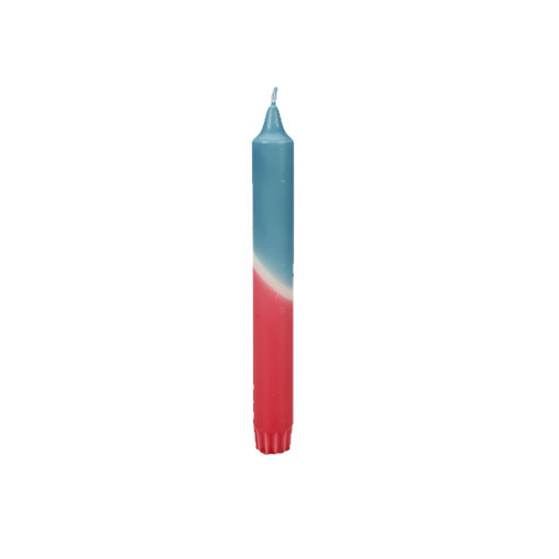 Dip Dye kaarsen pink & sea blue (4 stuks)