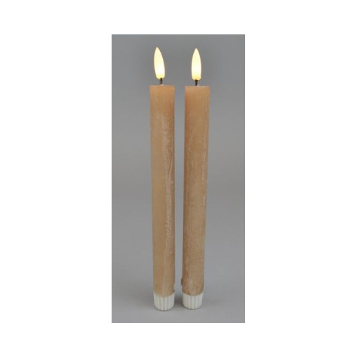 LED-Dinerkaars, Set van 2, 2,2x24cm, kleur Coffee