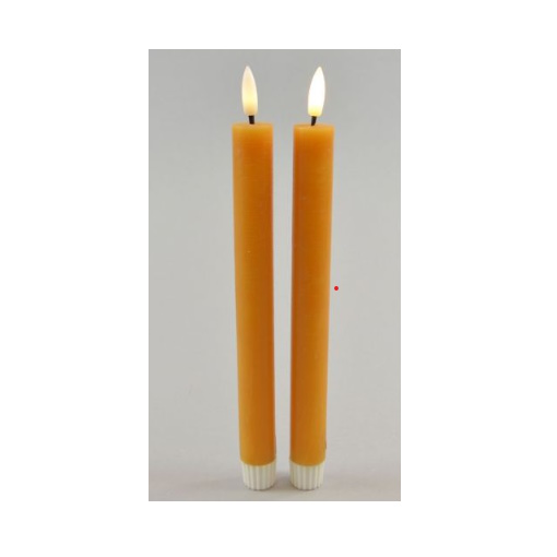 LED-Dinerkaars Set van 2 stuk, 2,2x24 cm, kleur Honey