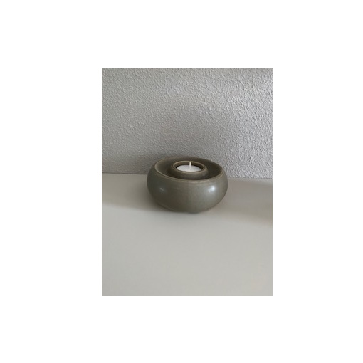 Theelichthouder Othoni Ø12,5x5 cm grijs