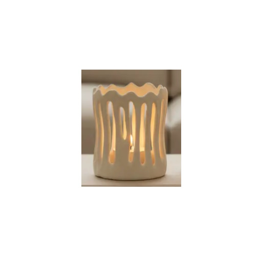 Waxinelichthouder Tivoli Ø8,5x10 cm mat crème